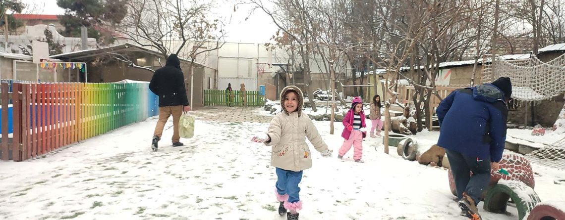 برف بازی در پرچین